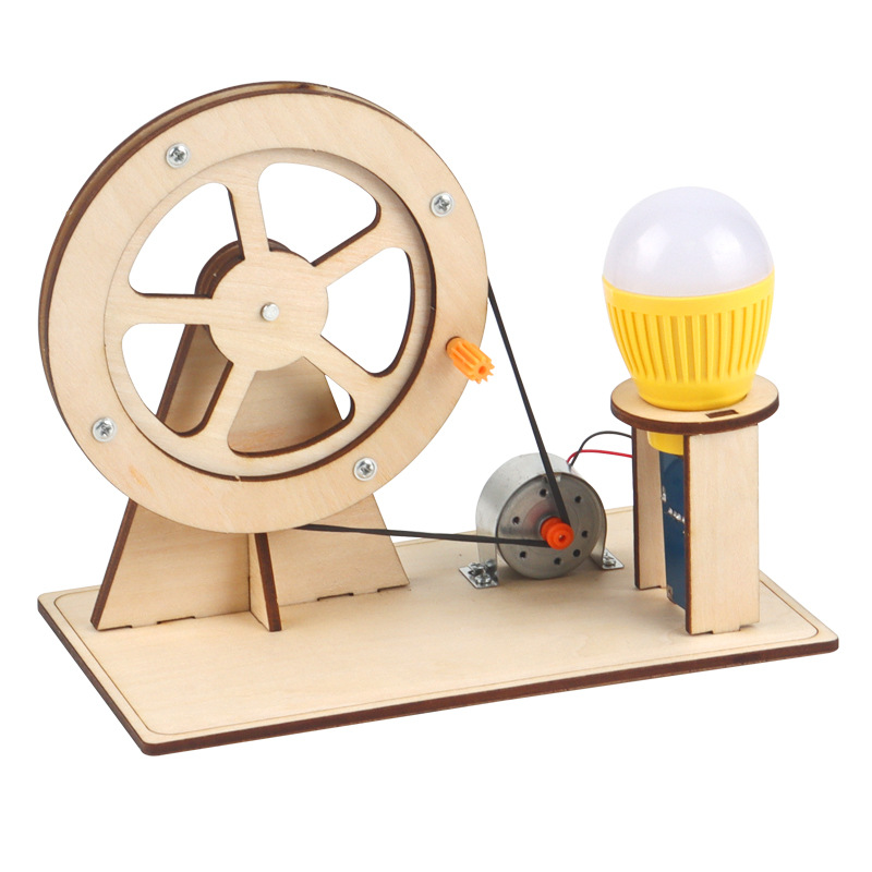 Science And Invention - Wooden Hand Generator Kids Science Toy