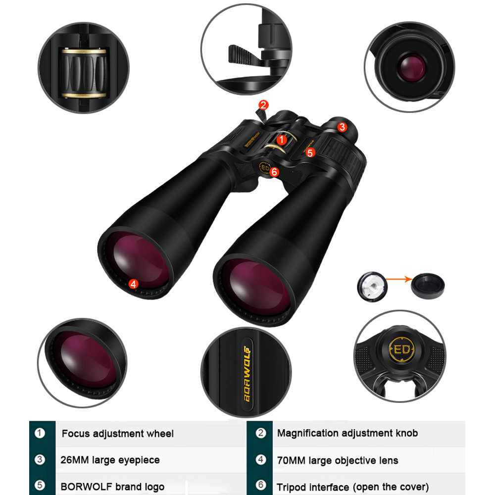BORWOLF Large Objective lens 2 - National Geographic Telescope 70Mm review and price