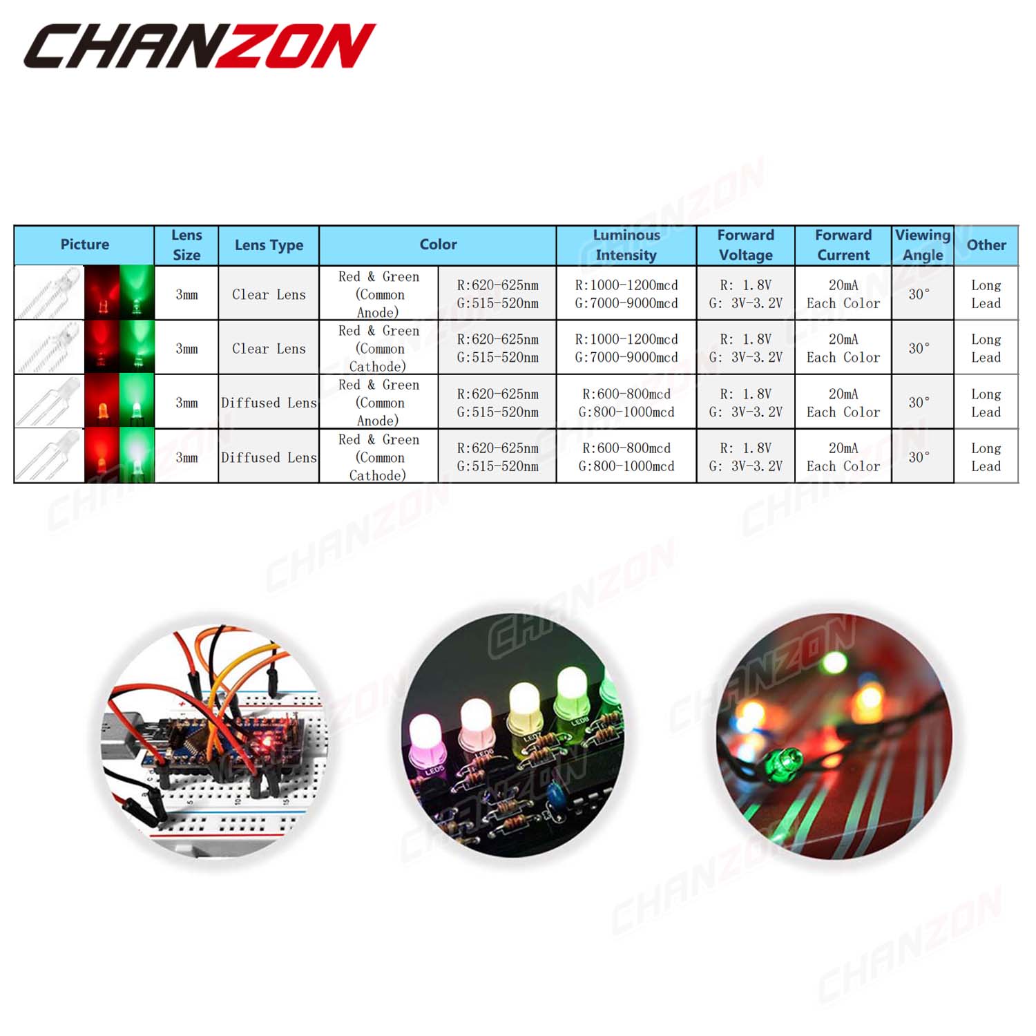 Bicolor 3 mm LED Light Emittin - Hobby Is Science review and price