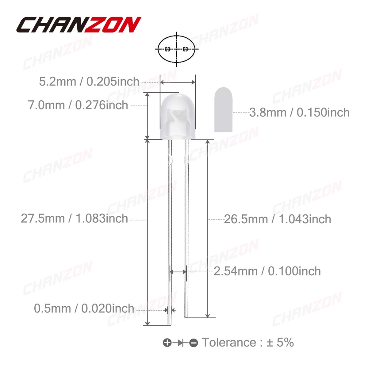 100Pcs 5mm Oval LED Diode 546  - Hobby Is Science review and price