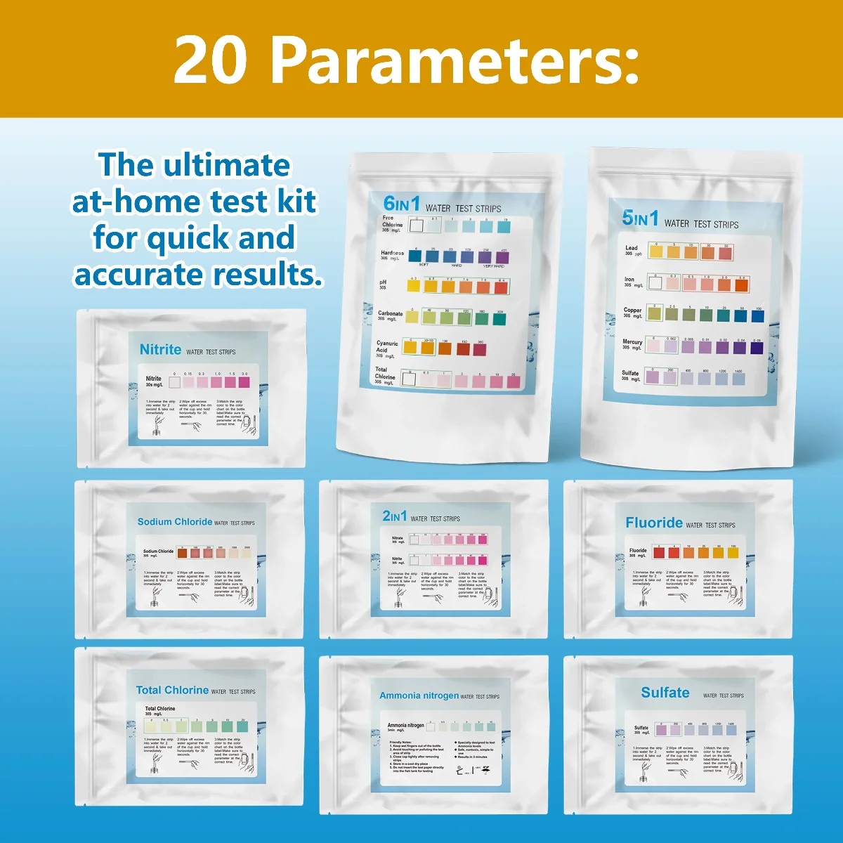 YAGO 20 in 1 Water Test Strips - Water Testing Kit review and price