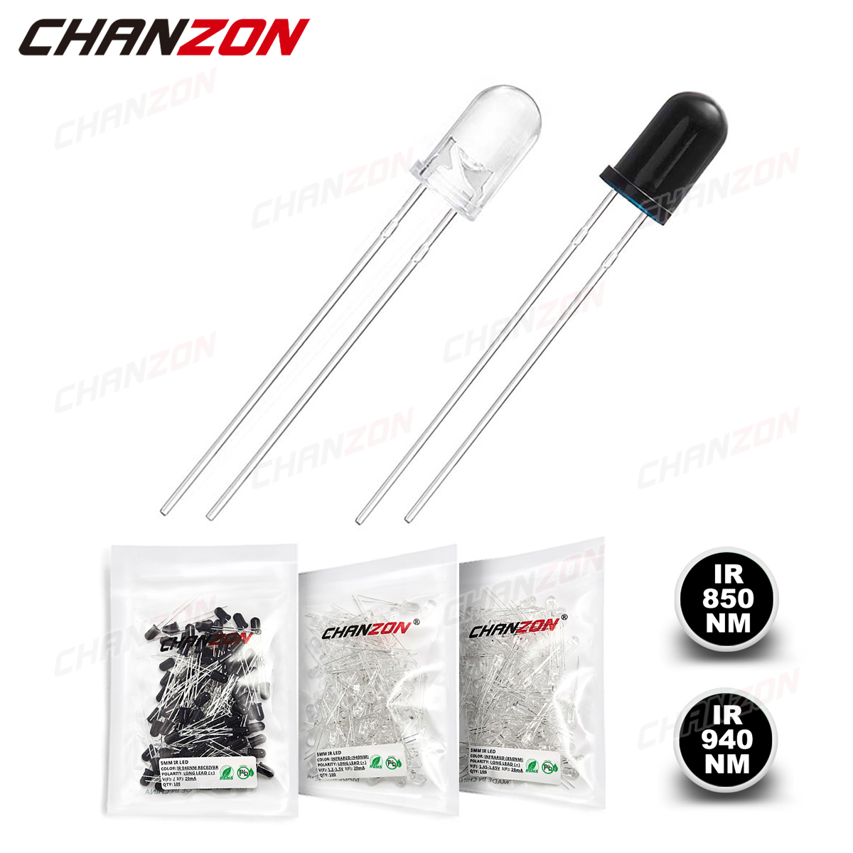 100Pcs 3mm 5mm IR LED Diode Tr - Science And Hobby Photos review and price
