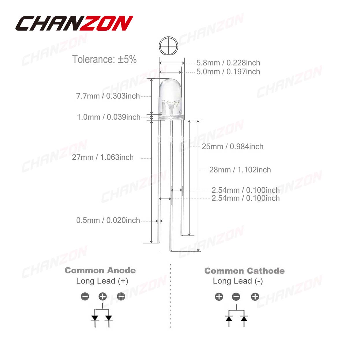 100pcs 5 mm LED Light Emitting - Hobby Is Science review and price