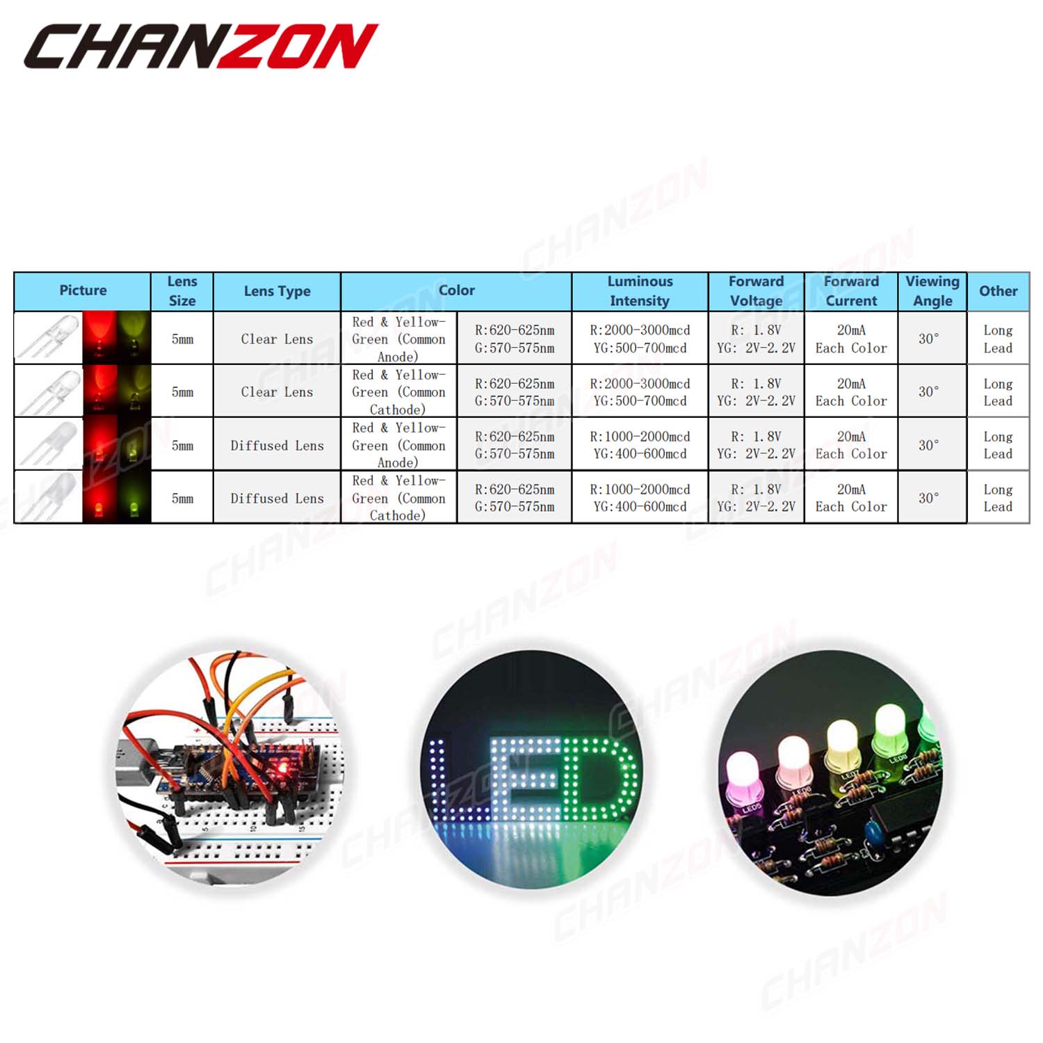 100pcs 5 mm LED Light Emitting - Hobby Is Science review and price