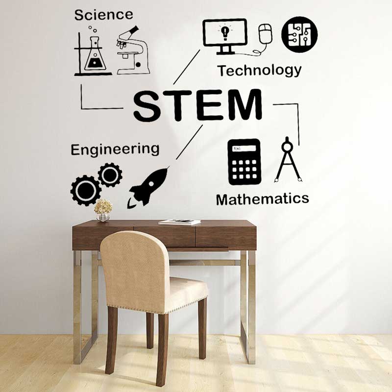 STEM wall stickers science tec - Science And Invention review and price